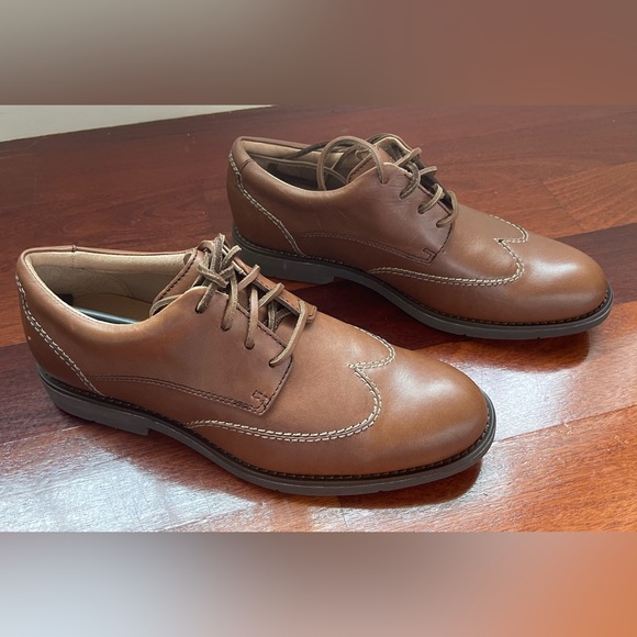 NWB Men SPERRY TOPSIDER Oxford Leather JAMESTOWN WING TIP BROWN Dress Shoes 8M - Picture 5 of 16